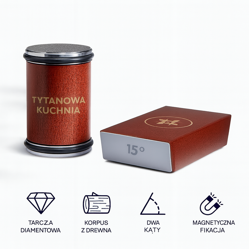 Tytanowa Kuchnia - Ostrzałka do Noży | Kompaktowa i Łatwa w Użyciu